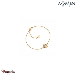 Bracelet Collection : Petit ange, Argent Rose Amen Bijoux BRARB