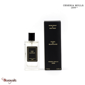 Brume d'ambiance et corporelle Cereria Molla Basilic et Mandarine 100 ml CM-1218