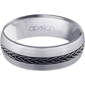 Bague Tungstène Acier Apollon homme