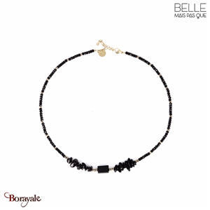 Collier Belle mais pas que, Collection: Kelly Spinelle noire et hématite KELL-C1