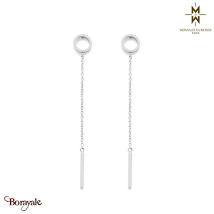 Boucles d'oreilles en acier inoxydable  Merveilles du monde
