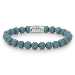Bracelet Rebel & Rose Délice Turquoise Mat - 8mm L, Homme RR-80043-S-L