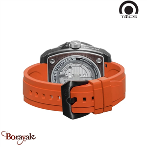 Bracelet de montre Tacs Watch caoutchouc orange FKM 24 mm – Style AVL II Homme
