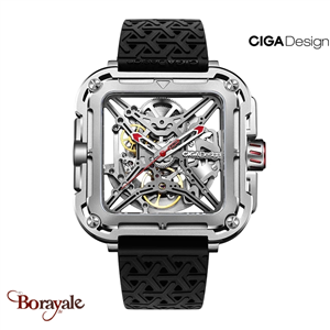 Montre Ciga Design Gorilla Silver red homme X011-SISI-W25BK