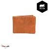 Portefeuille Bear Design en Cuir de vachette lavé Cognac Collection : Lavato