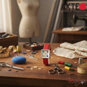 Montre AKTEO Art - Atelier Hot couture 29 mm argent carrée AAt09