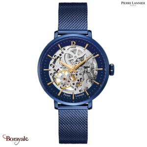 Montre PIERRE LANNIER Collection AUTOMATIQUE bleu milanais Femme