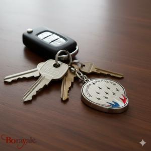 Porte clés Patrouille de France Logo métal argenté