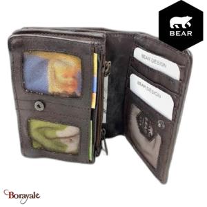 Portefeuille BEAR Cow Lavato Brun CL16212BRO