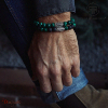 Bracelet Rebel & Rose Vert Malachite - 8mm M, Homme RR-80080-S-M