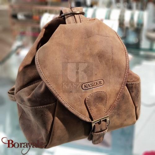 Sac a dos KASZER collection Wyoming brun naturel moyen 20609 C6