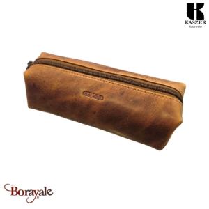 Trousse d'écolier KASZER collection Oregon Marron naturel clair 556104-MC6