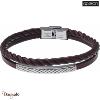Bracelet Acier et cuir marron italien, Collection: homme APOLLON