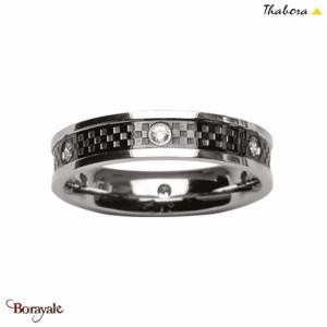 Bague Thabora Carbonne Carbone et strass T160177-54