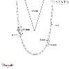 Collier TI Sento Collection : Milano Argent plaqué platine 34024SI/48