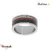 Bague Thabora homme acier - carbone - câble T68 - réf. T160409-68