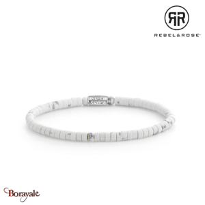 Bracelet Rebel & Rose Collection : Slices - Virgin White Taille L RR-40081-S-L