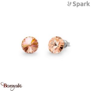 Boucles d'oreilles SPARK With EUROPEAN CRYSTALS  : Sweet Candy 8mm - Pêche clair