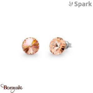 Boucles d'oreilles SPARK With EUROPEAN CRYSTALS : Sweet Candy 8mm - Pêche clair