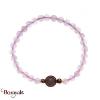 Collection Perles Bracelet YOLA perles et acier rose doré Quartz roze IG-329