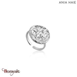 Coins, Bague Argent plaqué rhodium  ANIA-HAIE R009-01H