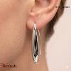 Boucles d'oreilles ENTASIS Pierre Lannier BJ20A2101 acier poli de couleur argent