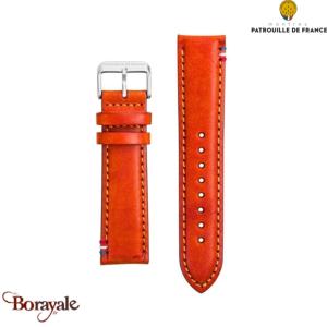 Bracelet de Montre Patrouille de France Cuir Orange BBR 22 mm
