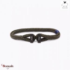 Bracelet PIG & HEN Icy Ike Kaki Noir Taille : L (20cm)