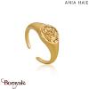 Coins, Bague Argent plaqué Or 14 carats ANIA-HAIE R009-03G