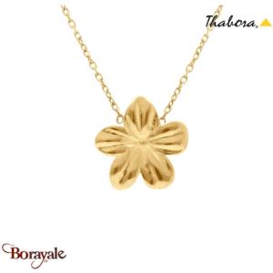 Collier Thabora fleur centrale motif fleurs - réf. T130925J