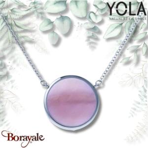 Collier Nacre Rose Acier Yola Nature femme