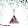 Collier Yola Nature Art déco Acier plaqué IP rose IP-436