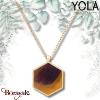 Collier Mokaite Doré Yola Nature femme