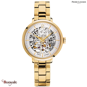Montre PIERRE LANNIER Collection AUTOMATIC doré métal automatique Femme