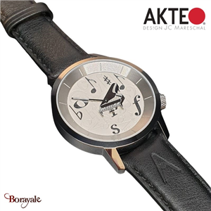 Montre AKTEO Art - Musique Piano à queue 38 mm argent ronde AMu42