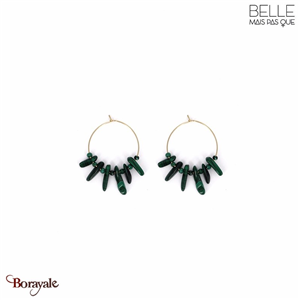 Boucles d'oreilles Belle mais pas que, Collection: Naomie Malachite NAOM-BO5