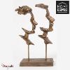 Buste 2 Visages Sur Pied or antique Home Edelweiss collection : Indiana 31 cm