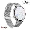 Montre TEKDAY Ronde connectée New 2025 unisexe boîtier argent, milanais acier ar