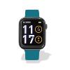 Montre TEKDAY pavé connectée unisexe boîtier noir, silicone blau canard 656550
