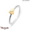 Bague Paul Hewitt Anchor Love acier et acier plaqué or PH-FR-HRO-SG-52