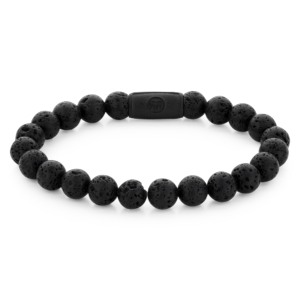 Bracelet Rebel & Rose Black Moon - Tout Noir - 8mm M, Homme RR-80071-B-M