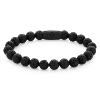 Bracelet Rebel & Rose Black Moon - Tout Noir - 8mm L+, Homme RR-80071-B-LL