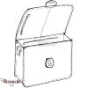 Cartable Serviette KASZER collection Kansas marron naturel foncé 20061-C6