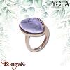 Bague Howlite blanche Collection Galet YOLA Taille 54