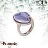 Bague Yola Nature Galet Acier plaqué IP rose IG-142-54