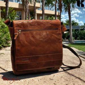 Besace KASZER collection Rhodes Cognac foncé 20836-C4