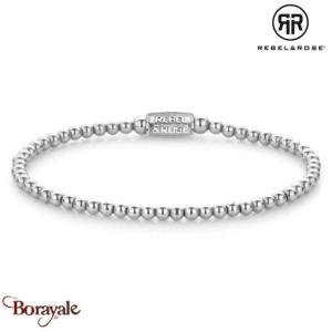 Bracelet Rebel & Rose Brillance argentée - 3mm M, Femme RR-30002-S-M