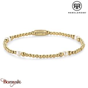 Bracelet Rebel & Rose Touch of Pearl Gem - 4mm M, Femme RR-40136-G-M