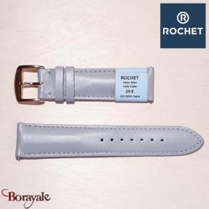 Bracelet de montre Rochet , New York de couleur : gris, 20 mm