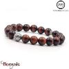 Œil de taureau: Bracelet Pierres fines 10 mm PPJ Taille XL